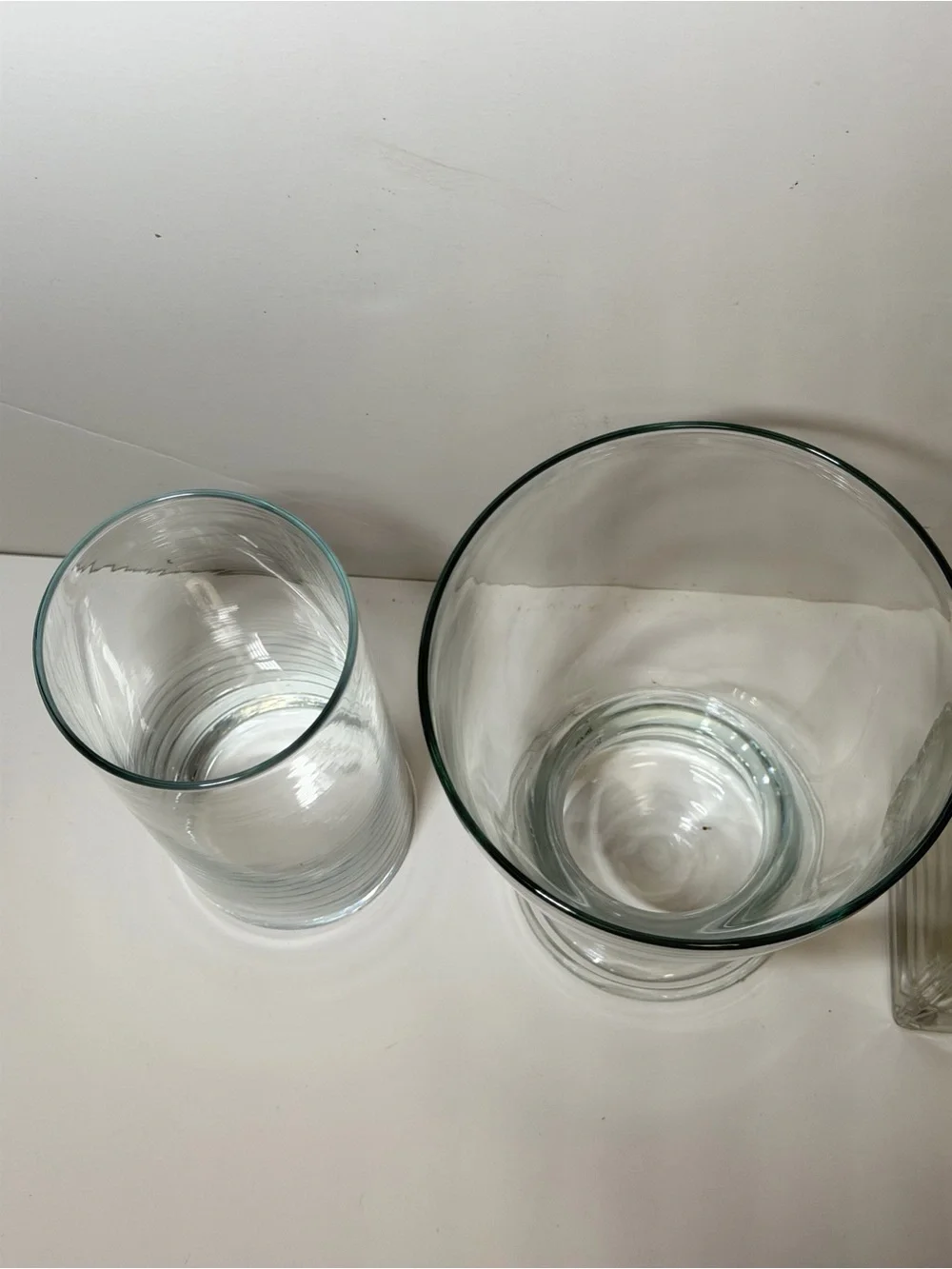 4-Piece Clear Glass Vase and Cylinder Set